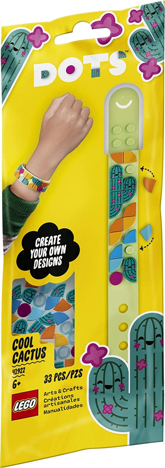 Load image into Gallery viewer, LEGO DOTS Cool Cactus Bracelet 41922 DIY Craft and Bracelet Making Kit; A Cool Design Playset That Encourages Children to Explore Self-Expression Through Creative Activities, New 2021 (33 Pieces)
