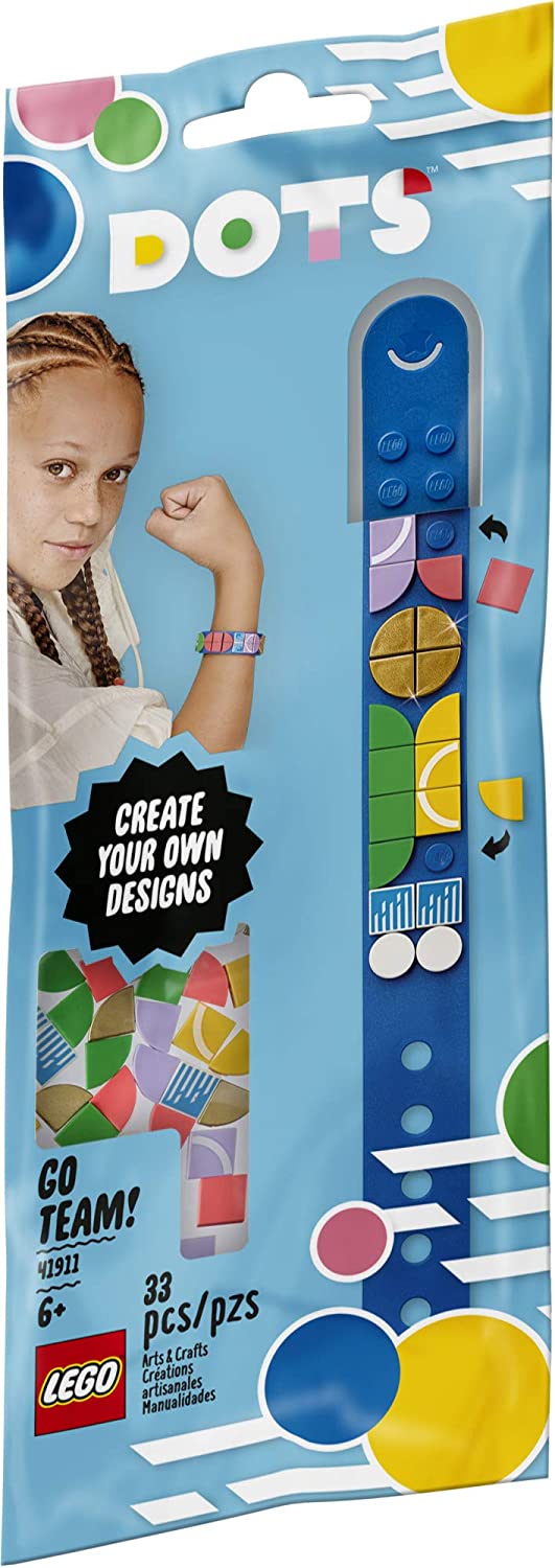 Load image into Gallery viewer, LEGO DOTS Go Team! Bracelet 41911, Cool DIY Craft; an Inspiring Kit for Kids who Want to Make Creative Sports Bracelets; Makes a Birthday (33 Pieces)
