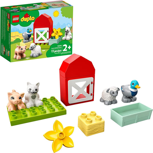 LEGO DUPLO Town Farm Animal Care 10949 Building Toy Set for Preschool Kids, Toddler Boys and Girls Ages 2+ (11 Pieces)