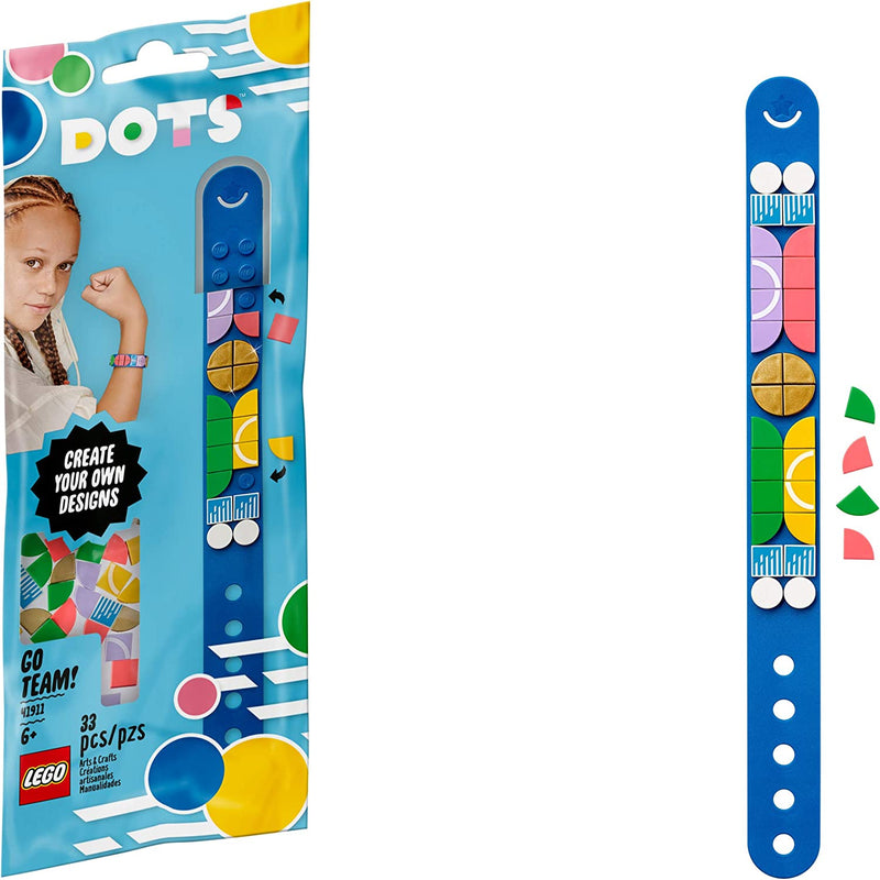 Load image into Gallery viewer, LEGO DOTS Go Team! Bracelet 41911, Cool DIY Craft; an Inspiring Kit for Kids who Want to Make Creative Sports Bracelets; Makes a Birthday (33 Pieces)
