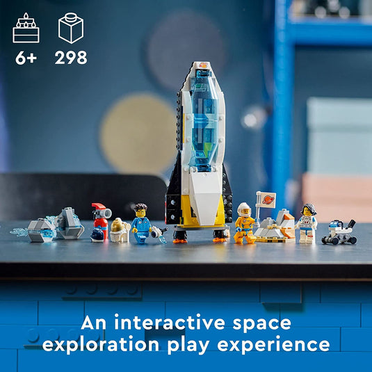 LEGO City Mars Spacecraft Exploration Missions 60354 Interactive Digital Building Toy Set for Kids, Boys, and Girls Ages 6+ (298 Pieces)