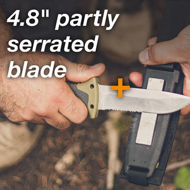 Gerber Gear Ultimate Knife, Tactical Knife with Fire Starter, Sharpener, and Knife Sheath, 4.75” Blade