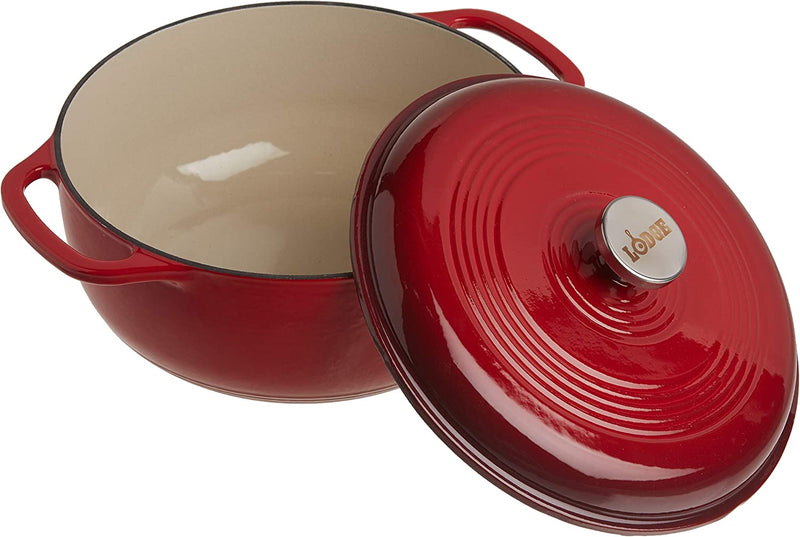 Load image into Gallery viewer, Lodge Enameled Cast Iron Dutch Oven, 6-Quart, Island Spice Red
