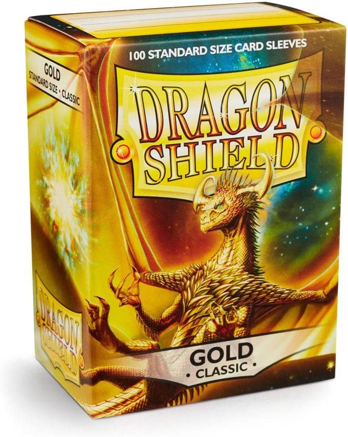 Load image into Gallery viewer, Dragon Shield 100ct Box Deck Protector Gold
