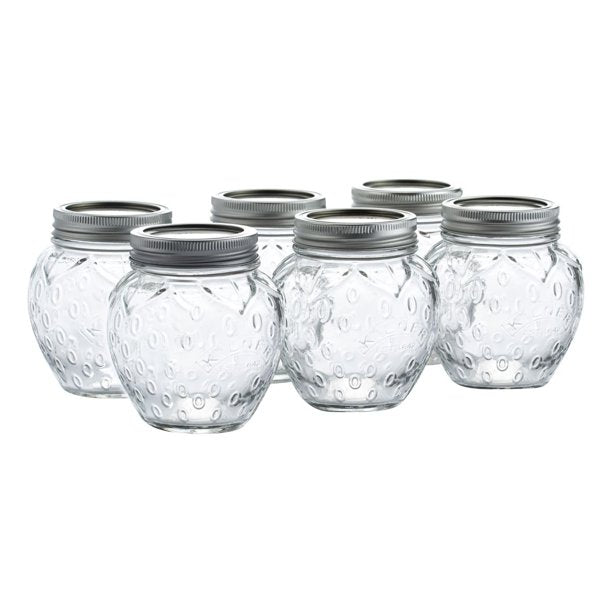 Load image into Gallery viewer, KILNER 13.5 OZ. STRAWBERRY CANNING JARS, 6 PACK
