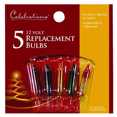 Celebrations Incandescent Mini Multicolored 5 ct Replacement Christmas Light Bulbs