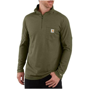 Carhartt Force® Relaxed Fit Midweight Long-Sleeve Quarter-Zip Mock-Neck T-Shirt