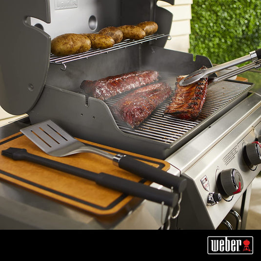 Weber Precision 3-Piece Grilling Tool Set, Stainless Steel