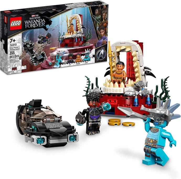 LEGO Marvel Black Panther Wakanda Forever King Namor’s Throne Room 76213 Building Kit; Building Toy Set for Kids Boys and Girls Ages 7 and up (355 Pieces)