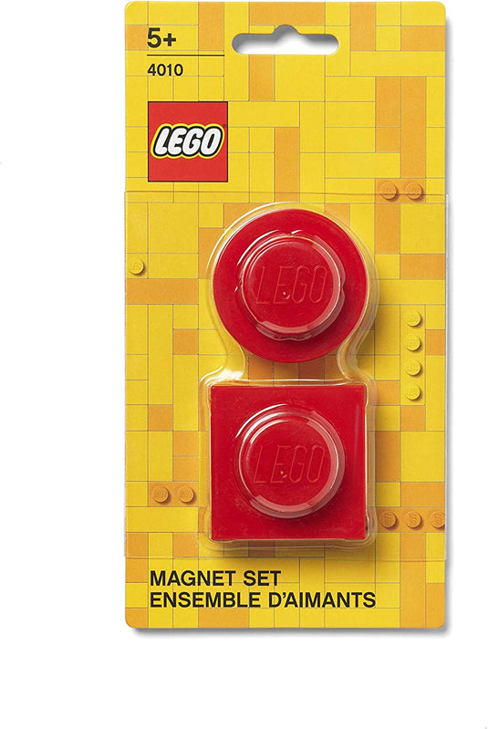 Room Copenhagen, Lego Magnet Set - 2 Piece Fridge, Whiteboard Magnets - Bright Red (Model: 40101730)