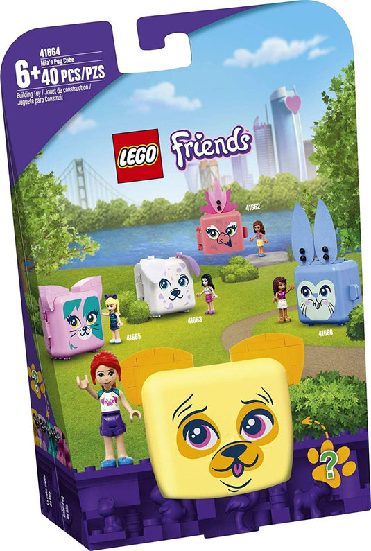 LEGO Friends Mia’s Pug Cube 41664 Building Kit; Pug Toy Creative Gift for Kids with a Mia Mini-Doll Toy; Dog Toy is The Perfect Present for Kids Who Love Portable Playsets, New 2021 (40 Pieces)