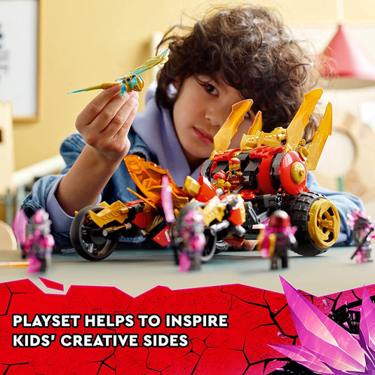 LEGO NINJAGO Kai’s Golden Dragon Raider 71773 Ninja Building Toy Set for Boys, Girls, and Kids Ages 8+ (624 Pieces)