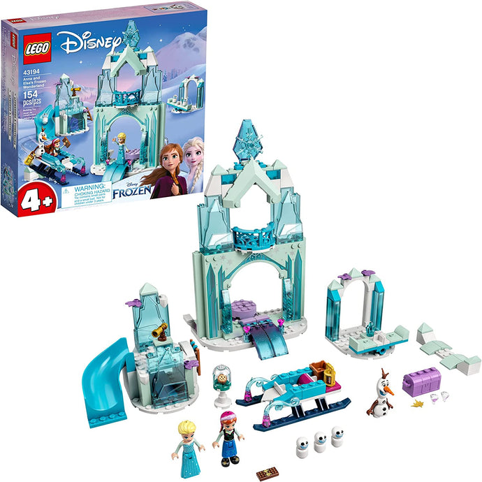 LEGO Disney Princess Anna and Elsa's Frozen Wonderland 43194 Building Toy Set for Kids, Girls, and Boys Ages 4+ (154 Pieces)