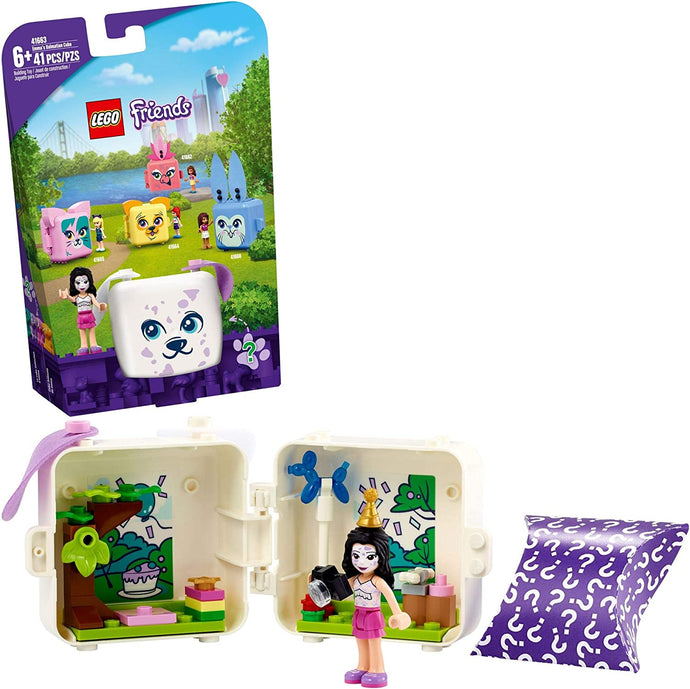 LEGO Friends Emma’s Dalmatian Cube 41663 Building Kit; Puppy Toy Creative Gift for Kids Comes with an Emma Mini-Doll Toy, New 2021 (41 Pieces)