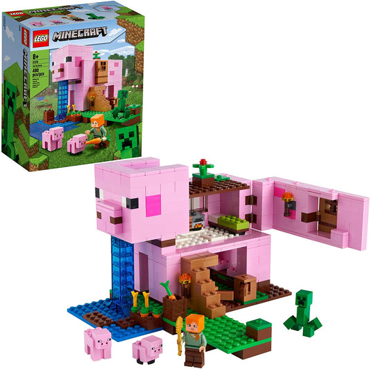 LEGO Minecraft The Pig House 21170 Building Toy Set for Kids, Boys, and Girls Ages 8+ (490 Pieces)