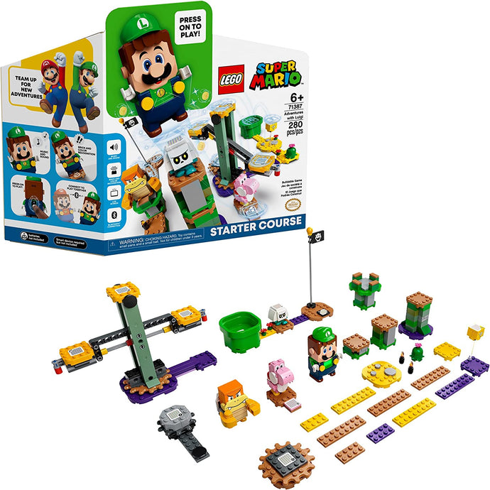 LEGO Super Mario Adventures with Luigi Starter Course 71387 Building Toy Set for Kids, Boys, and Girls Ages 6+ (280 Pieces)