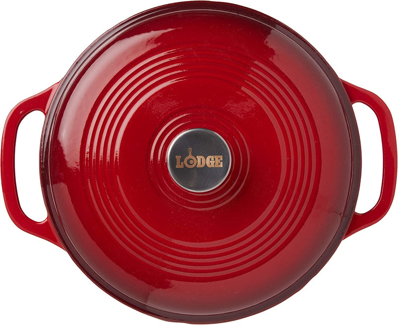 Load image into Gallery viewer, Lodge Enameled Cast Iron Dutch Oven, 6-Quart, Island Spice Red
