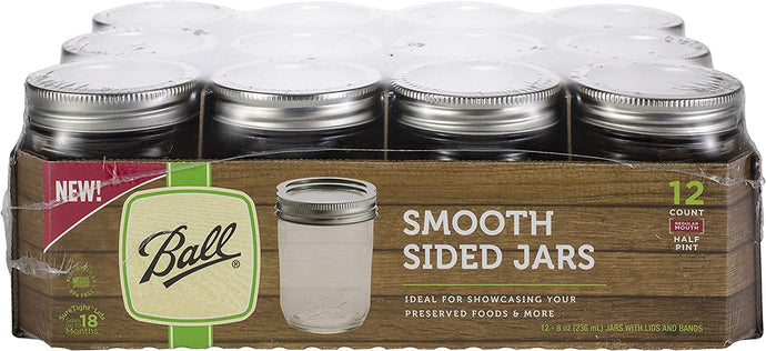 Ball Smooth Sided Regular Mouth Canning Jars 8oz
