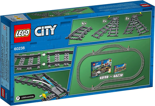 LEGO City Trains Switch Tracks 60238 Building Toy Set for Kids, Boys, and Girls Ages 5+ (8 Pieces)