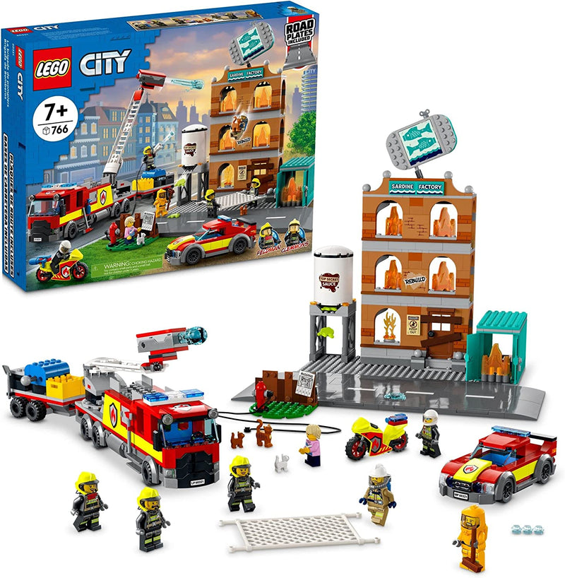 Load image into Gallery viewer, LEGO City Fire Brigade 60321 Building Toy Set for Kids, Boys, and Girls Ages 7+ (766 Pieces)
