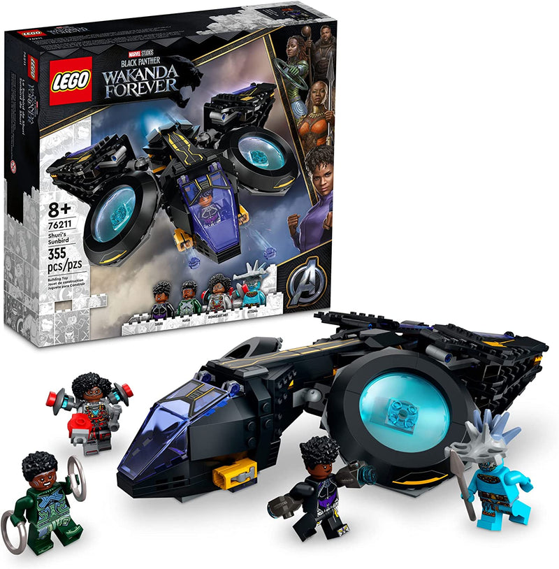 Load image into Gallery viewer, LEGO Marvel Black Panther Wakanda Forever Shuri&#39;s Sunbird 76211 Building Toy Set for Kids Boys and Girls Ages 8 and up (355 Pieces)
