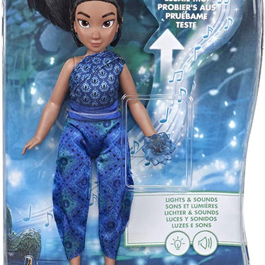 Disney Raya and The Last Dragon Young Raya and Kumandra Flower, Lights and Sounds Doll, Musical Toy for Kids 3 Years and Up