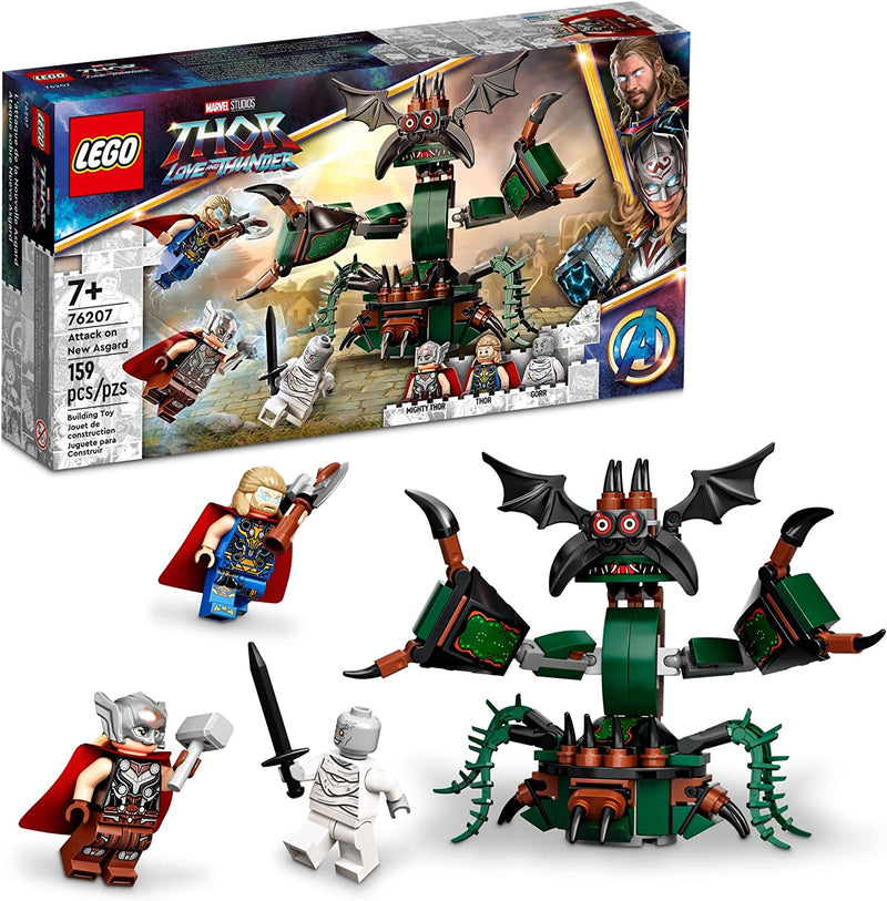 Load image into Gallery viewer, LEGO Marvel Attack on New Asgard 76207 Building Kit; Thor Construction Toy with 2 Minifigures for Kids Aged 7+ (159 Pieces)
