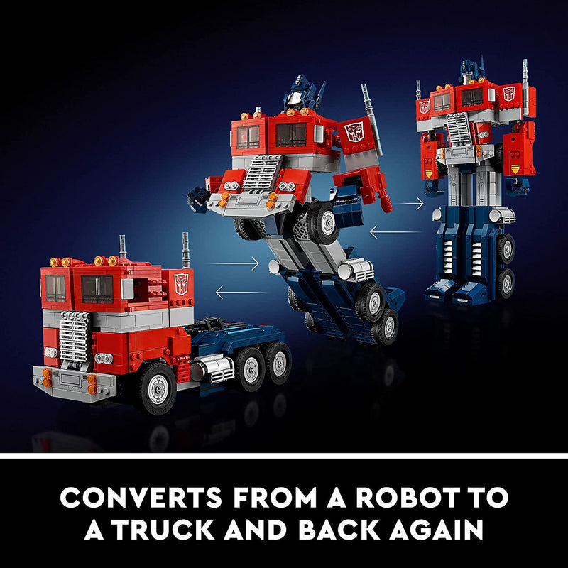 Load image into Gallery viewer, LEGO Optimus Prime 10302 Building Set for Adults; Build a Collectible Model of a Transformers Legend (1,508 Pieces), 11.1 x 18.9 x 3.58 inches
