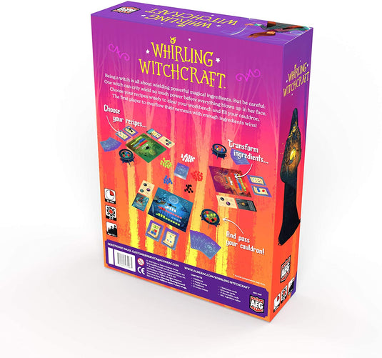 Whirling Witchcraft Board Game, Resource Generation Game, Overload Your Opponents with Potion Ingredients, Ages 14+, 2-5 Players, 15-30 Min, Alderac Entertainment Group (AEG)