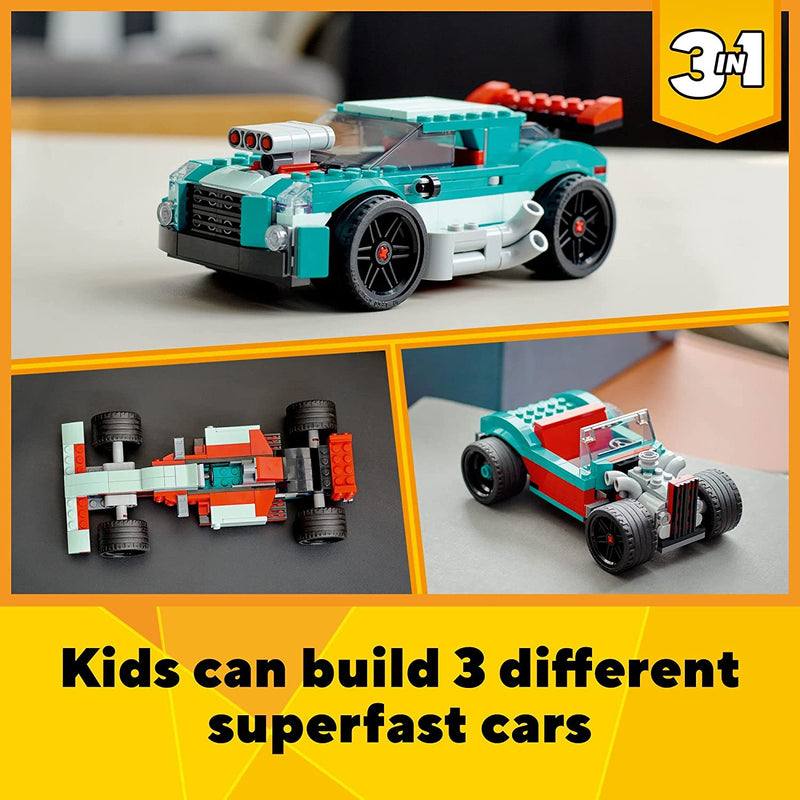 Load image into Gallery viewer, LEGO Creator 3in1 Street Racer 31127 Building Toy Set for Kids, Boys, and Girls Ages 7+ (258 Pieces)
