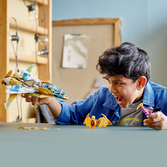 LEGO NINJAGO Zane’s Golden Dragon Jet 71770 Ninja Building Toy Set for Boys, Girls, and Kids Ages 7+ (258 Pieces)