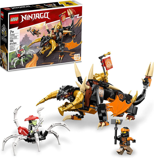 LEGO NINJAGO Cole’s Earth Dragon EVO 71782 Building Toy Set for Kids, Boys, and Girls Ages 7+ (285 Pieces)