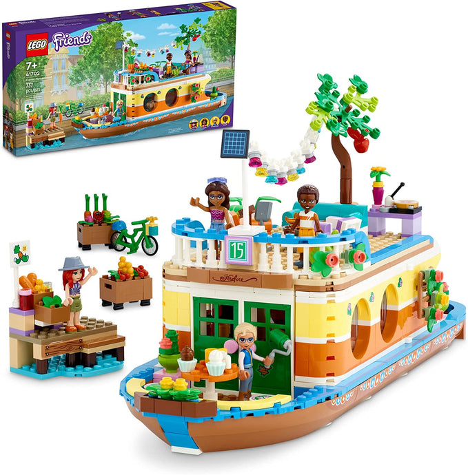 LEGO Friends Canal Houseboat 41702 Building Kit; Comes with 4 Mini-Dolls Including Mia and 1 Animal Toy; Birthday Gift for Kids Aged 7+ (737 Pieces)