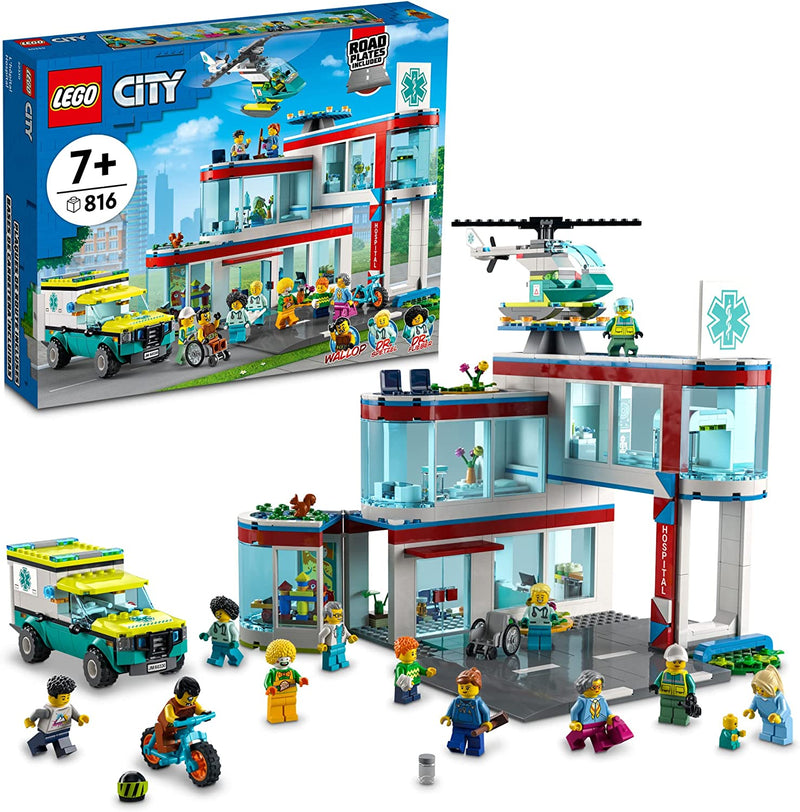 Load image into Gallery viewer, LEGO My City Hospital 60330 Building Toy Set for Kids, Boys, and Girls Ages 7+ (816 Pieces)

