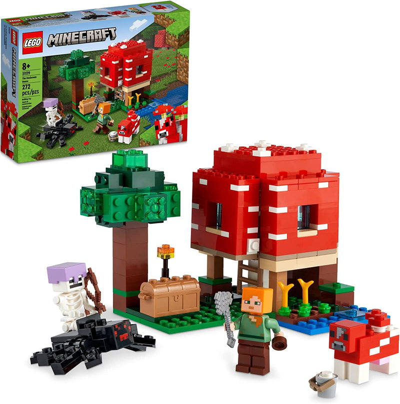 LEGO Minecraft The Mushroom House 21179 Building Toy Set for Kids