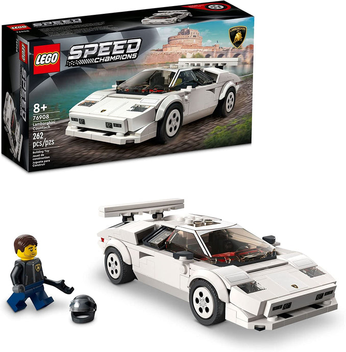 LEGO Speed Champions Lamborghini Countach 76908 Building Toy Set for Kids, Boys, and Girls Ages 8+ (262 Pieces)