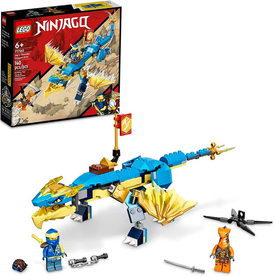 LEGO Ninjago Jay’s Thunder Dragon EVO 71760 Building Toy Set for Kids, Boys, and Girls Ages 6+ (140 Pieces)