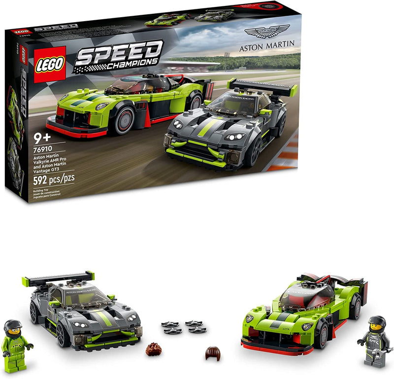 Load image into Gallery viewer, LEGO Speed Champions Aston Martin Valkyrie AMR Pro and Aston Martin Vantage GT3 76910 Building Toy Set for Kids, Boys, and Girls Ages 9+ (592 Pieces)
