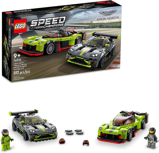 LEGO Speed Champions Aston Martin Valkyrie AMR Pro and Aston Martin Vantage GT3 76910 Building Toy Set for Kids, Boys, and Girls Ages 9+ (592 Pieces)