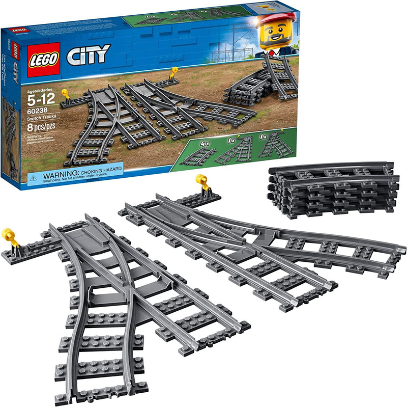 Load image into Gallery viewer, LEGO City Trains Switch Tracks 60238 Building Toy Set for Kids, Boys, and Girls Ages 5+ (8 Pieces)
