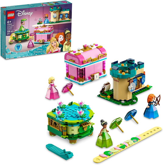 LEGO Disney Princess Aurora, Merida and Tiana’s Enchanted Creations 43203 Building Toy Set for Kids, Girls, and Boys Ages 6+ (558 Pieces)