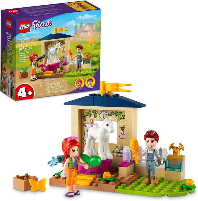 LEGO Friends Pony-Washing Stable 41696 Building Toy Set for Girls, Boys, and Kids Ages 4+ (60 Pieces)