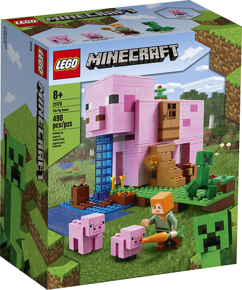 Load image into Gallery viewer, LEGO Minecraft The Pig House 21170 Building Toy Set for Kids, Boys, and Girls Ages 8+ (490 Pieces)
