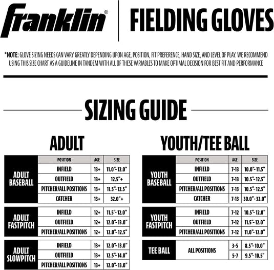 Franklin Sports Kids Baseball Gloves - RTP Youth Teeball Glove + Ball Set - Boys + Girls Teeball Mitt Set - Kids + Toddlers - 9.5"