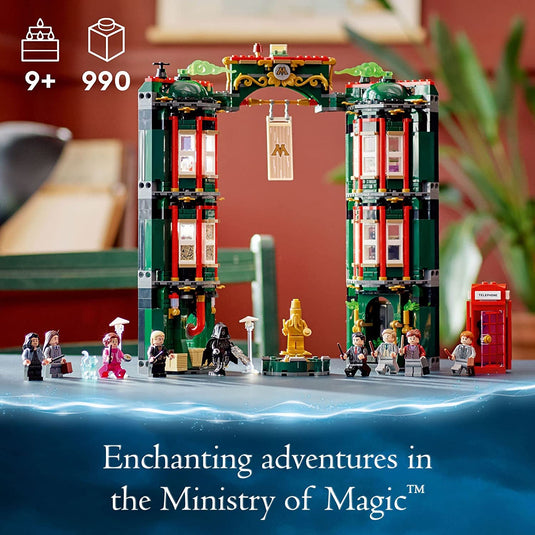 LEGO Harry Potter The Ministry of Magic 76403 Building Toy Set for Kids, Boys, and Girls Ages 9+; Collectible Birthday Gift Includes 9 Minifigures (990 Pieces)