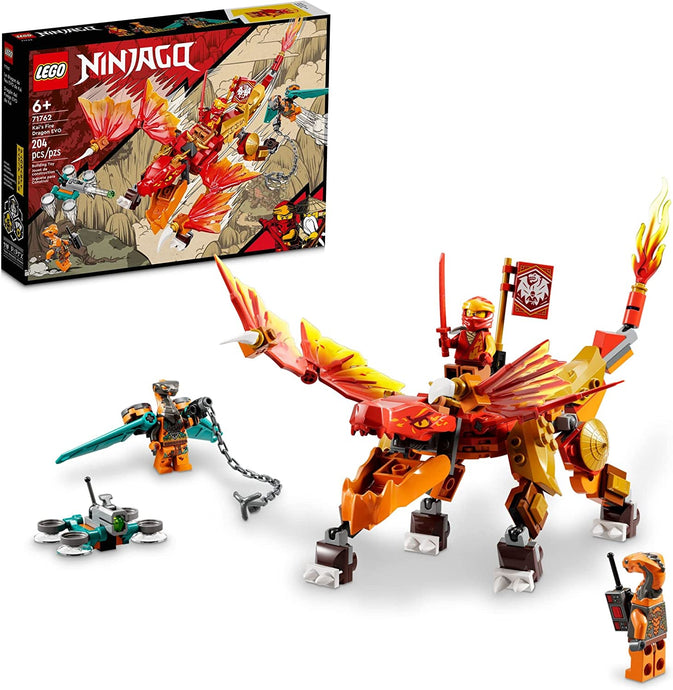 LEGO Ninjago Kai’s Fire Dragon EVO 71762 Building Toy Set for Kids, Boys, and Girls Ages 6+ (204 Pieces)