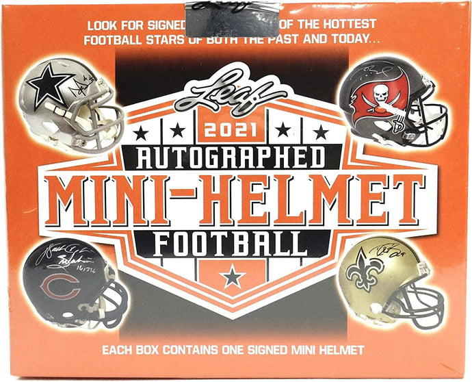 2021 Leaf Autographed Football Mini Helmets
