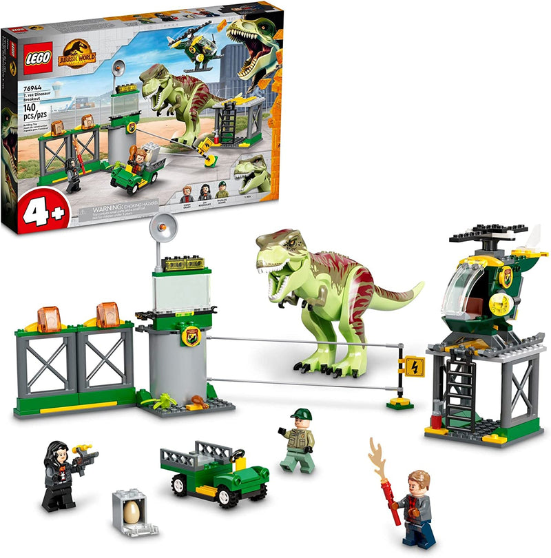 Load image into Gallery viewer, LEGO Jurassic World DominionT. rex Dinosaur Breakout 76944 Building Toy Set for Kids, Boys, and Girls Ages 4+ (140 Pieces)
