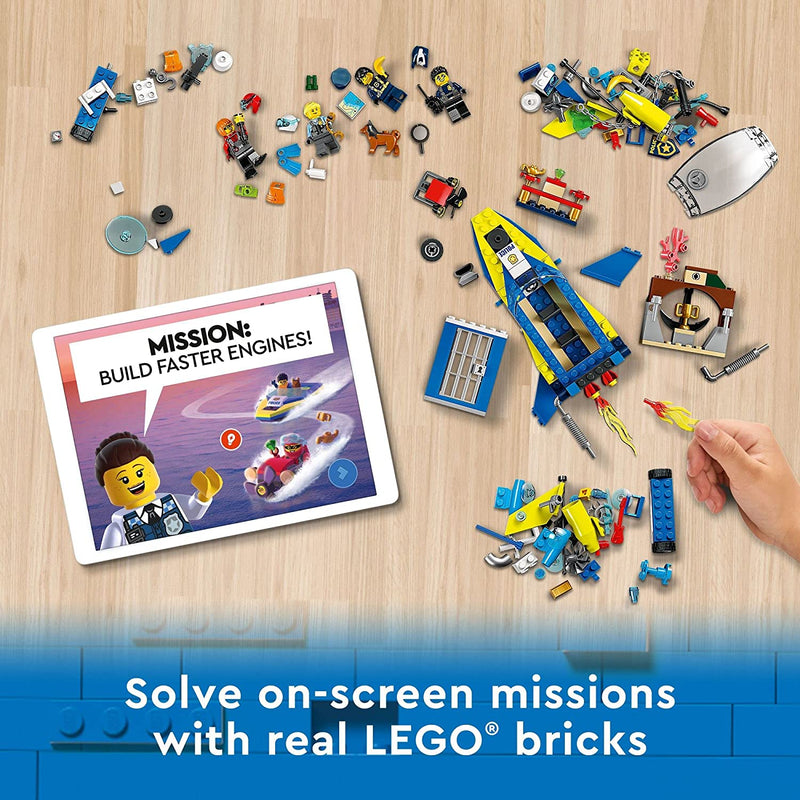 Load image into Gallery viewer, LEGO City Water Police Detective Missions 60355 Interactive Digital Building Toy Set for Kids, Boys, and Girls Ages 6+ (278 Pieces)
