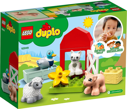 LEGO DUPLO Town Farm Animal Care 10949 Building Toy Set for Preschool Kids, Toddler Boys and Girls Ages 2+ (11 Pieces)